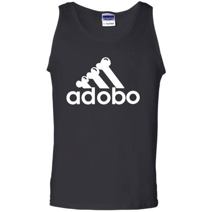 ArtichokeUSA Custom Design. Adobo. Adidas Parody. 100% Cotton Tank Top