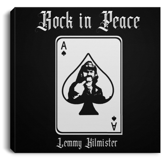 ArtichokeUSA Custom Design. Lemmy Kilmister "Ace of Spades" Tribute Fan Art Version 2 of 2. Square Canvas .75in Frame