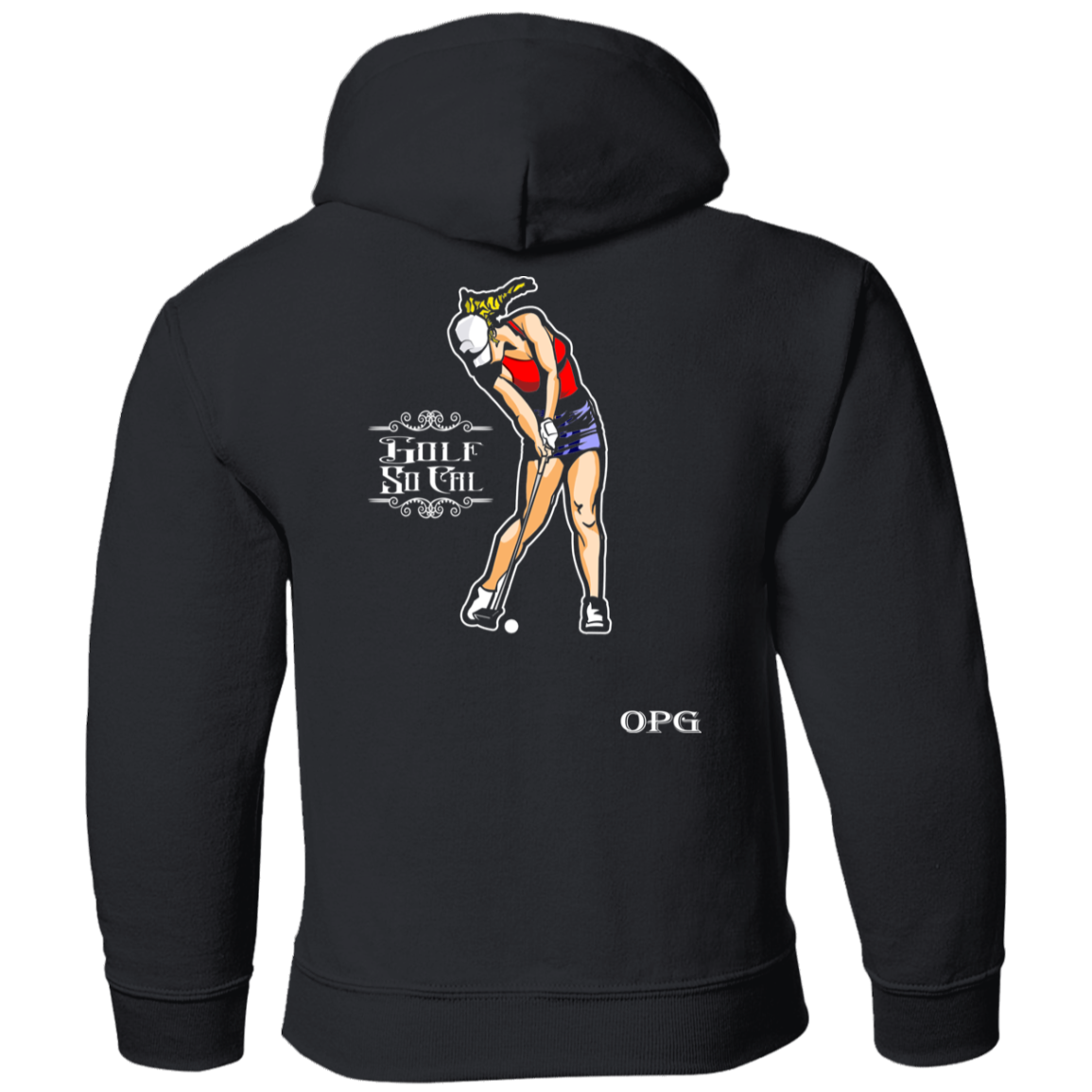 OPG Custom Design #9. Drive it. Chip it. One Putt Golf It. Golf So. Cal. Youth Boys Pullover Hoodie