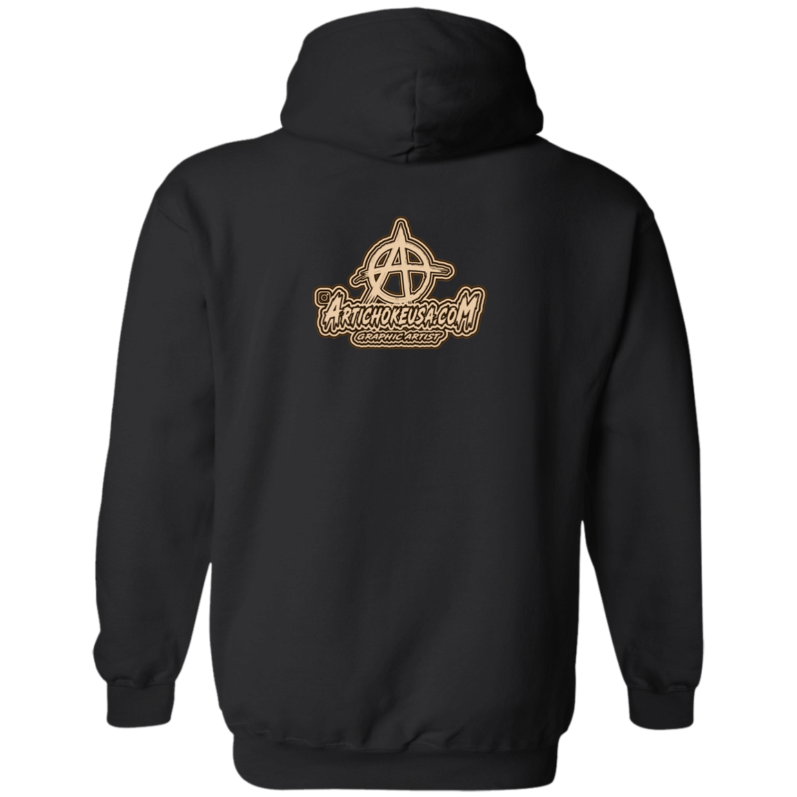 ArtichokeUSA Character and Font design. Let's Create Your Own Team Design Today. Mullet Mike. Basic Pullover Hoodie