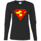 The GHOATS Custom Design. #38 Super 3. APA League. Ladies' Cotton LS T-Shirt