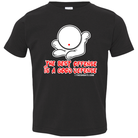 The GHOATS Custom Design. #5 The Best Offense is a Good Defense. Toddler Jersey T-Shirt