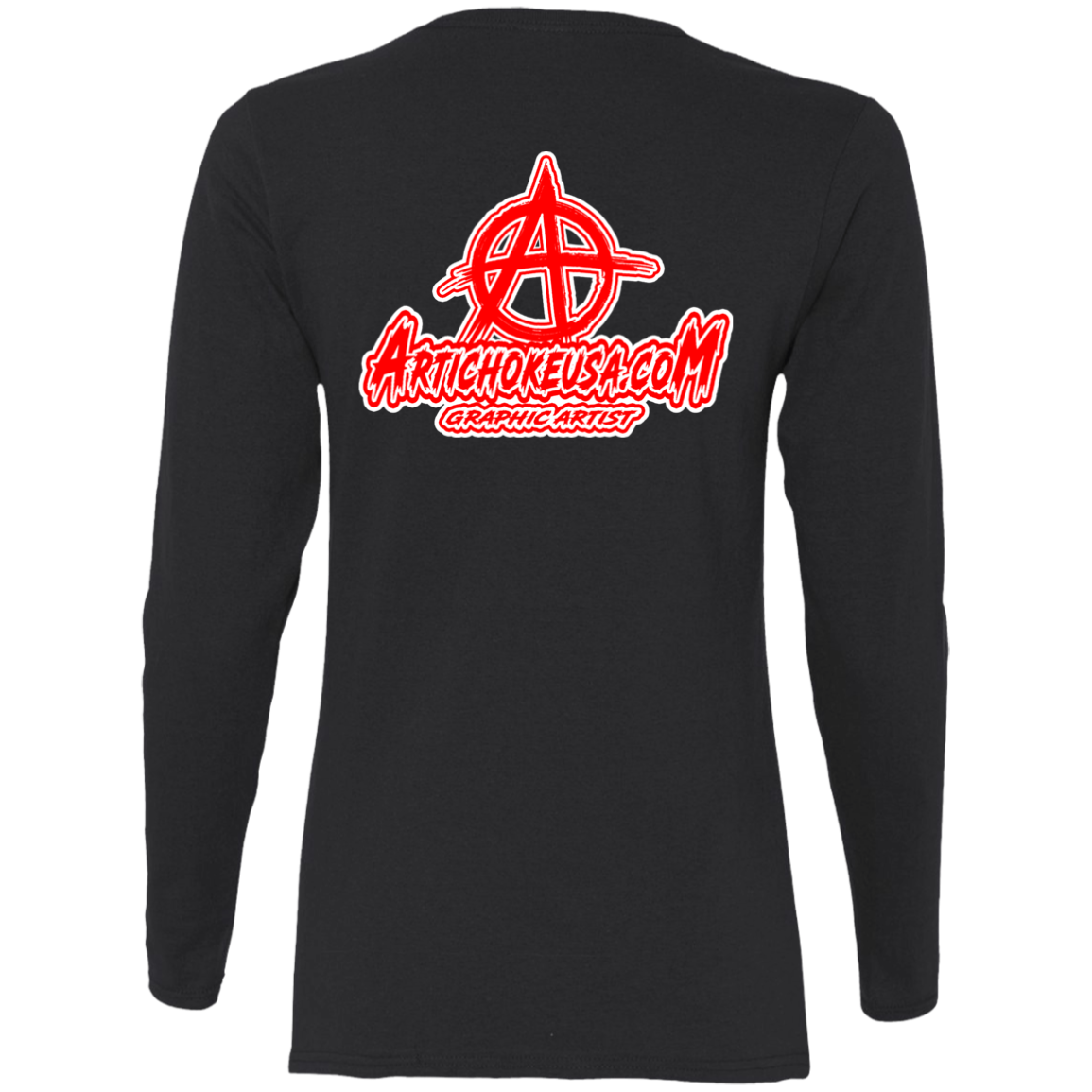 ArtichokeUSA Custom Design. Metallica Style Logo. Let's Make One For Your Project. Ladies' Cotton LS T-Shirt