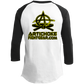 Artichoke Fight Gear Custom Design #9. EAT. SLEEP. JIU JITSU. REPEAT. 3/4 Raglan Sleeve Shirt