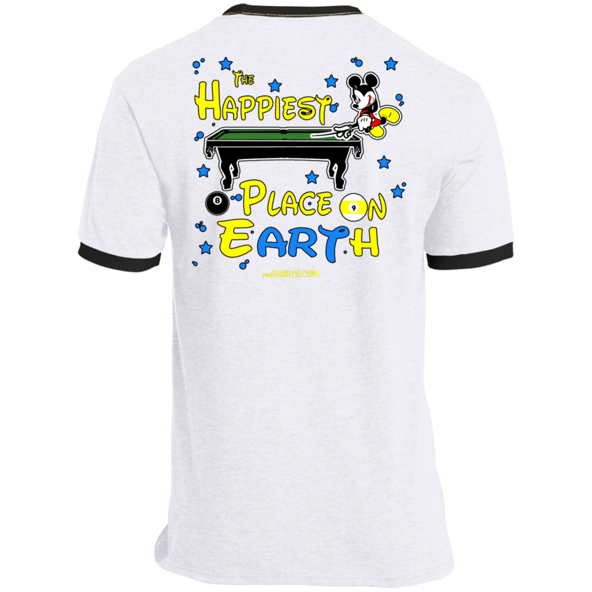 The GHOATS custom design #14. The Happiest Place On Earth. Fan Art. Ringer Tee