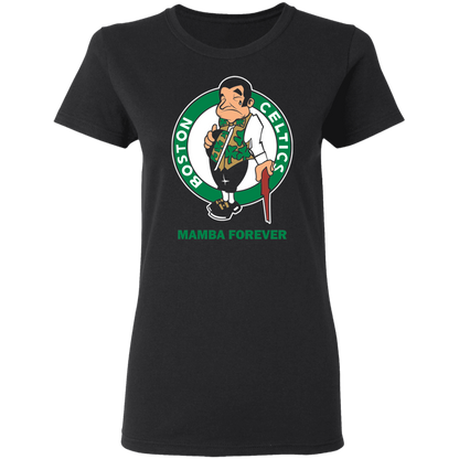 ArtichokeUSA Custom Design. RIP Kobe. Mamba Forever. Celtics / Lakers Fan Art Tribute. Ladies' Basic 100% Cotton T-Shirt