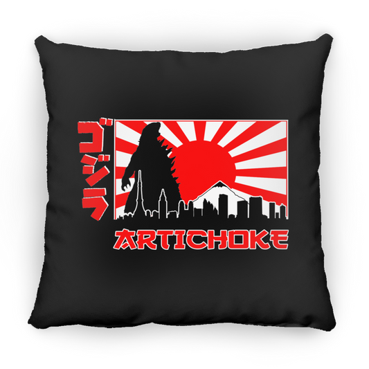 ArtichokeUSA Custom Design.  Fan Art Godzilla/Mecha Godzilla. Large Square Pillow