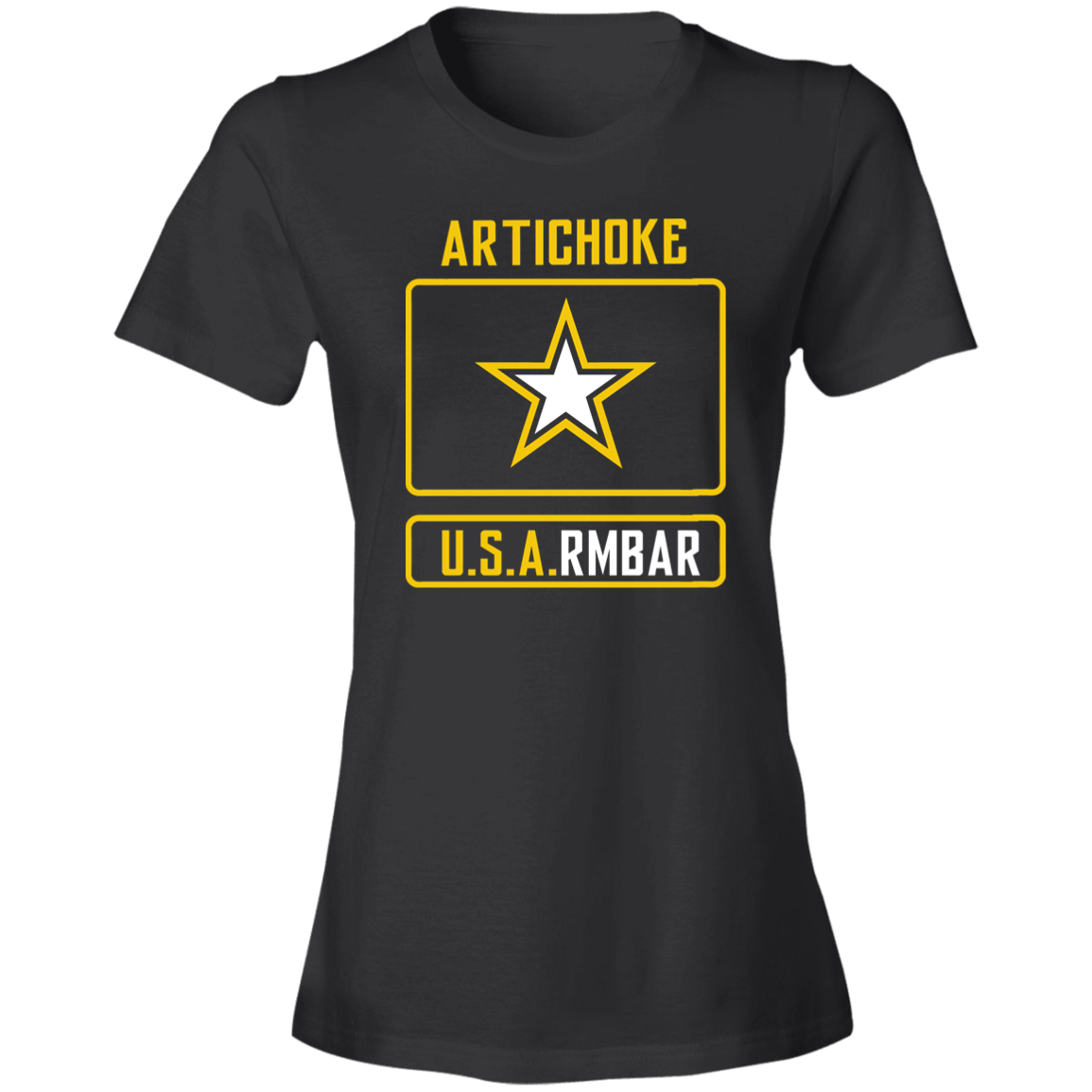 Artichoke Fight Gear Custom Design #8. ArtichokeUSArmbar. US Army Parody. Ladies' 100% combed ringspun cotton