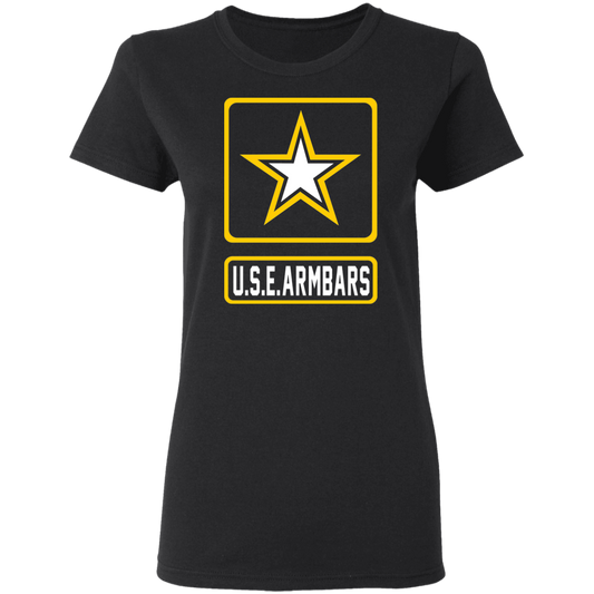 Artichoke Fight Gear Custom Design #8. USE ARMBARS. US Army Parody. Ladies' 100% preshrunk cotton