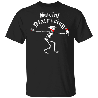 ArtichokeUSA Custom Design. Social Distancing. Social Distortion Parody. Basic 100% Cotton T-Shirt