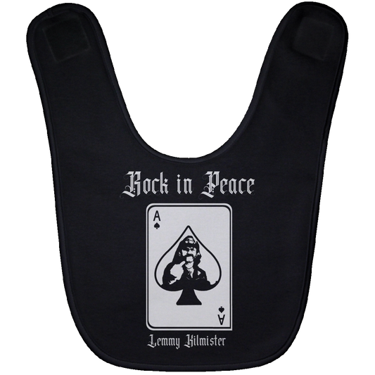 ArtichokeUSA Custom Design. Lemmy Kilmister "Ace of Spades" Tribute Fan Art Version 2 of 2. Baby Bib