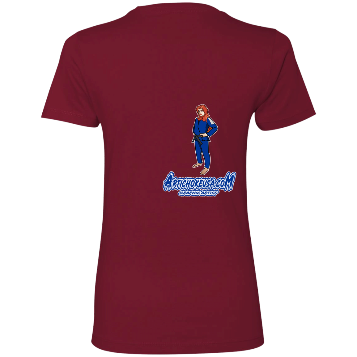 ArtichokeUSA Character and Font design. Let's Create Your Own Team Design Today. Amber. Ladies' Boyfriend T-Shirt