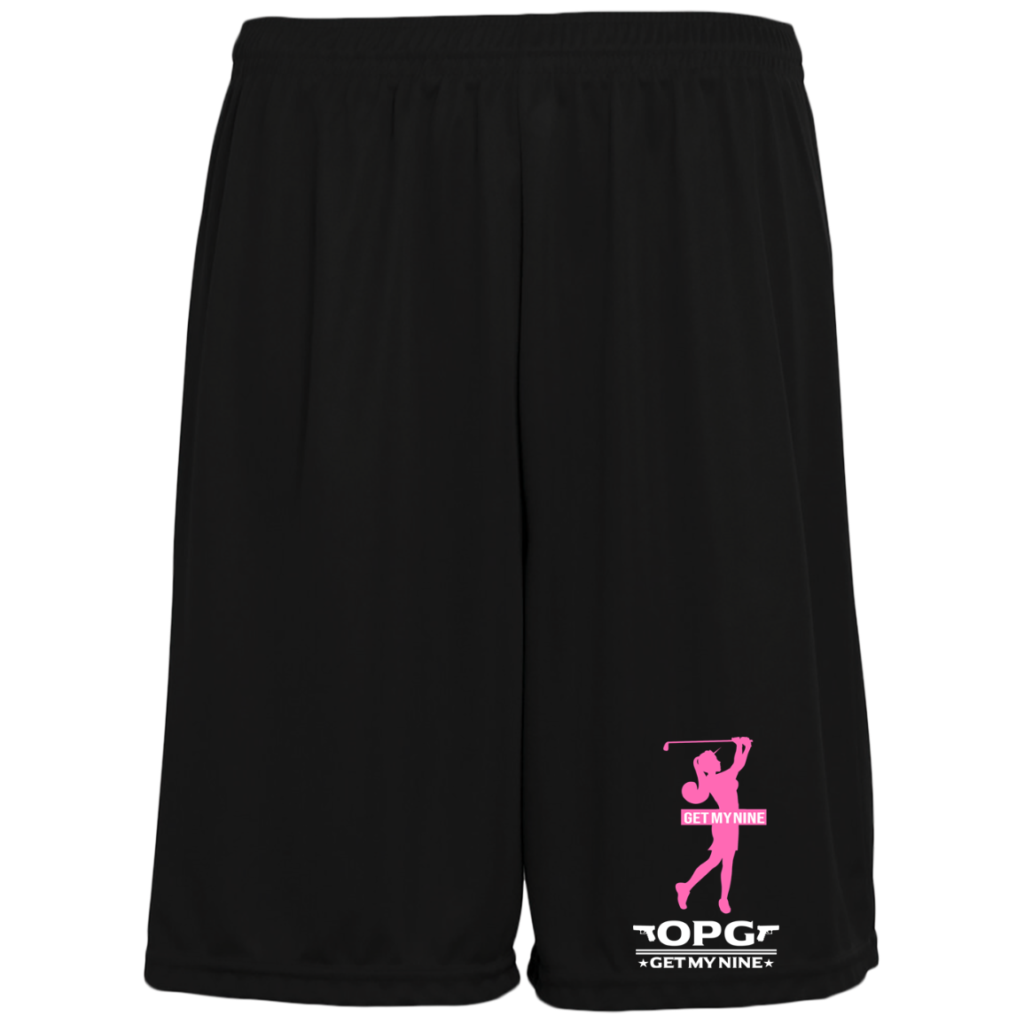 OPG Custom Design #16. Get My Nine. Female Version. 100% Polyester Training Shorts w/Pockets