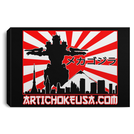 ArtichokeUSA Custom Design. Fan Art Mechagodzilla/Godzilla. Landscape Canvas .75in Frame