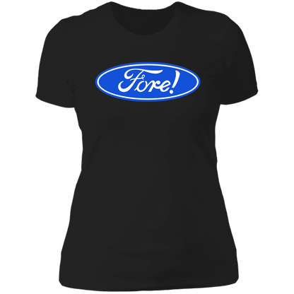 OPG Custom Design #11. Fore! Ford Parody. Ladies' Boyfriend T-Shirt