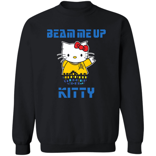 ArtichokeUSA Custom Design. Beam Me Up Kitty. Fan Art / Parody. Crewneck Pullover Sweatshirt