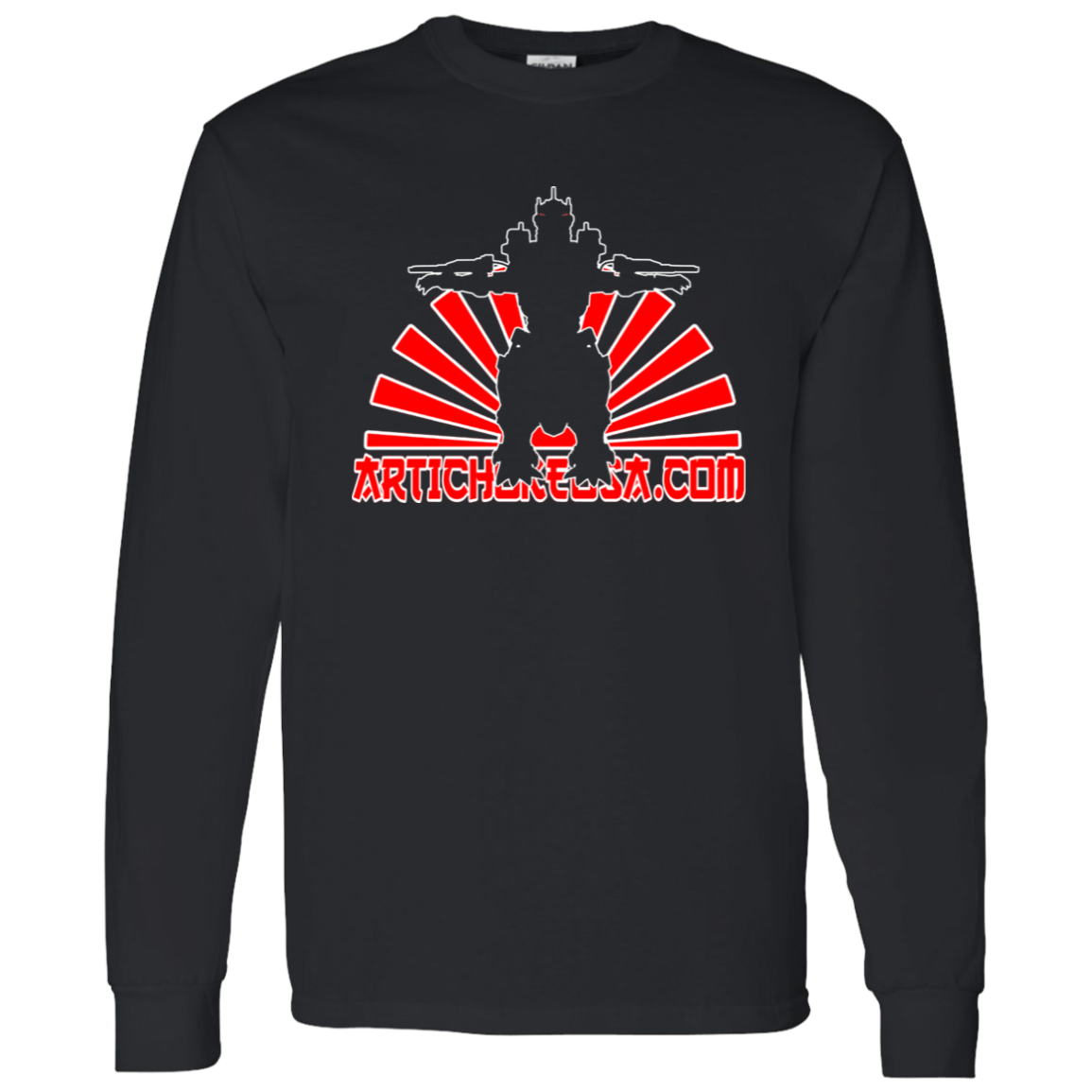 ArtichokeUSA Custom Design. Fan Art Mechagodzilla/Godzilla. 100 % Cotton LS T-Shirt