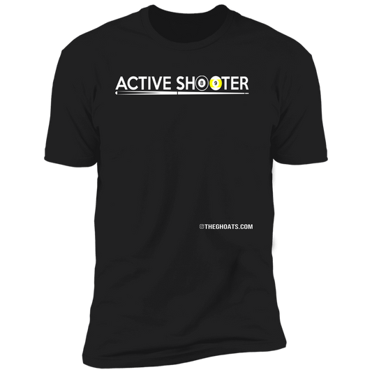 The GHOATS Custom Design #1. Active Shooter. Next Level Ultra Soft Fitted T-Shirt