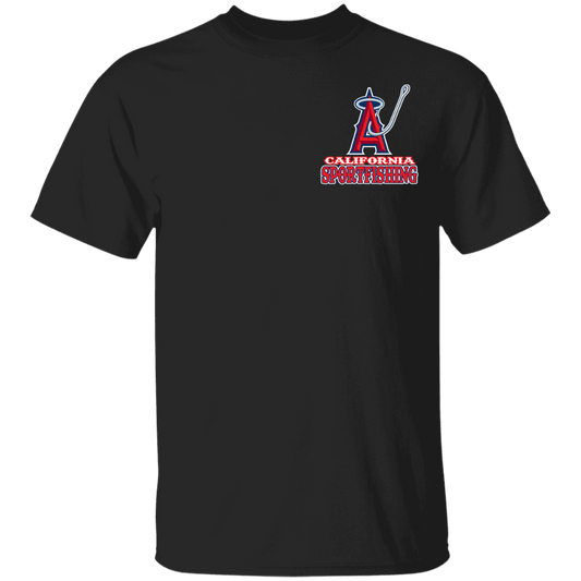 ArtichokeUSA Custom Design. Anglers. Southern California Sports Fishing. Los Angeles Angels Parody. Youth 5.3 oz 100% Cotton T-Shirt