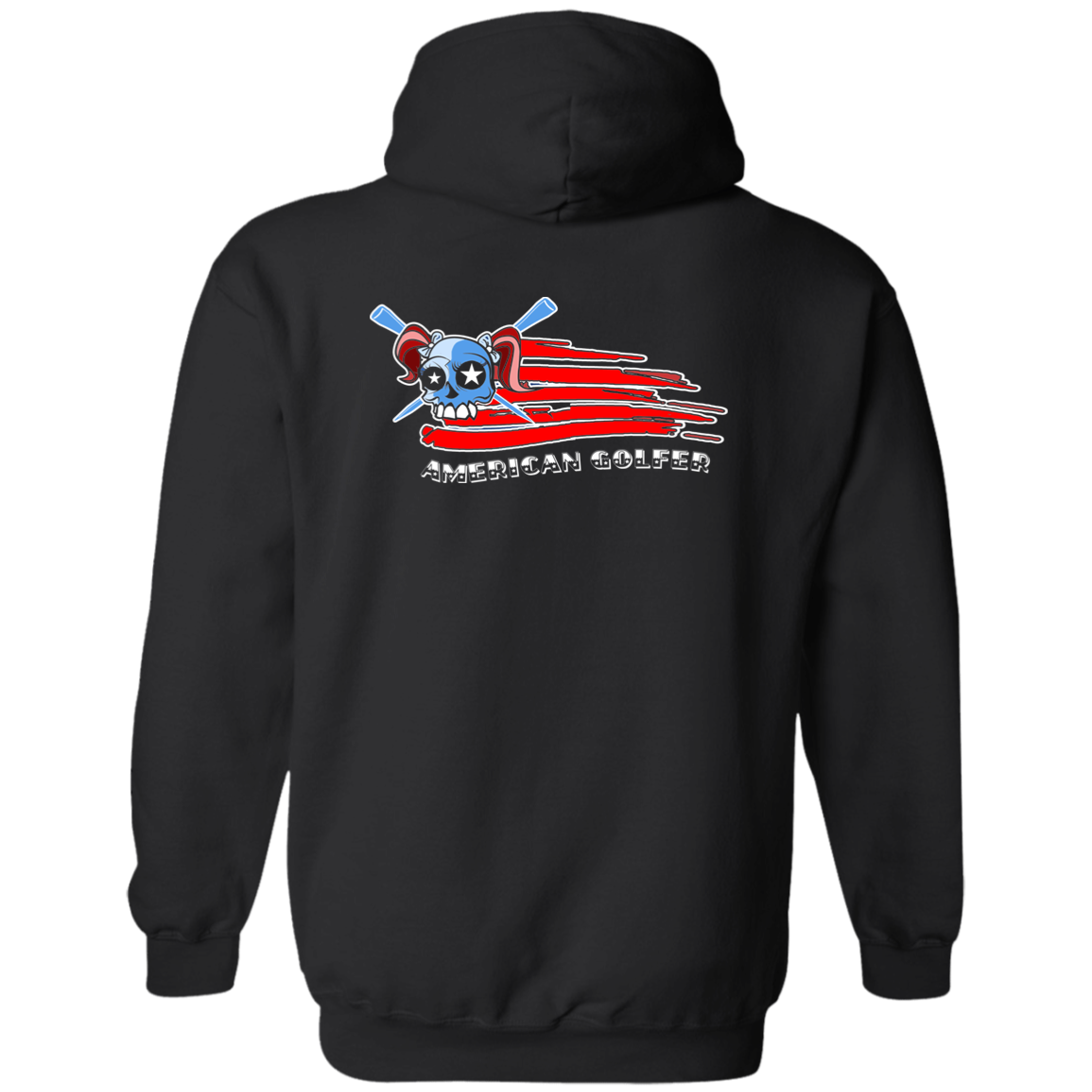 OPG Custom Design #12. American Golfer. Female Edition. Zip Up Hooded Sweatshirt