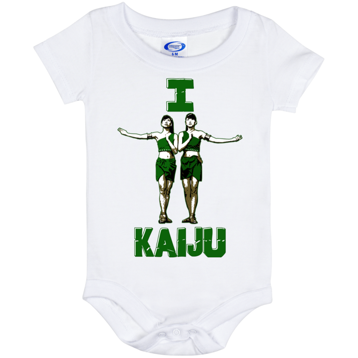 ArtichokeUSA Custom Design. I Heart Kaiju. Fan Art. Baby Onesie 6 Month