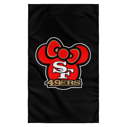 ArtichokeUSA Custom Design #51. Hello 49ers. SF 49ers/Hello Kitty Parody. TV Sports.  Sublimated Wall Flag