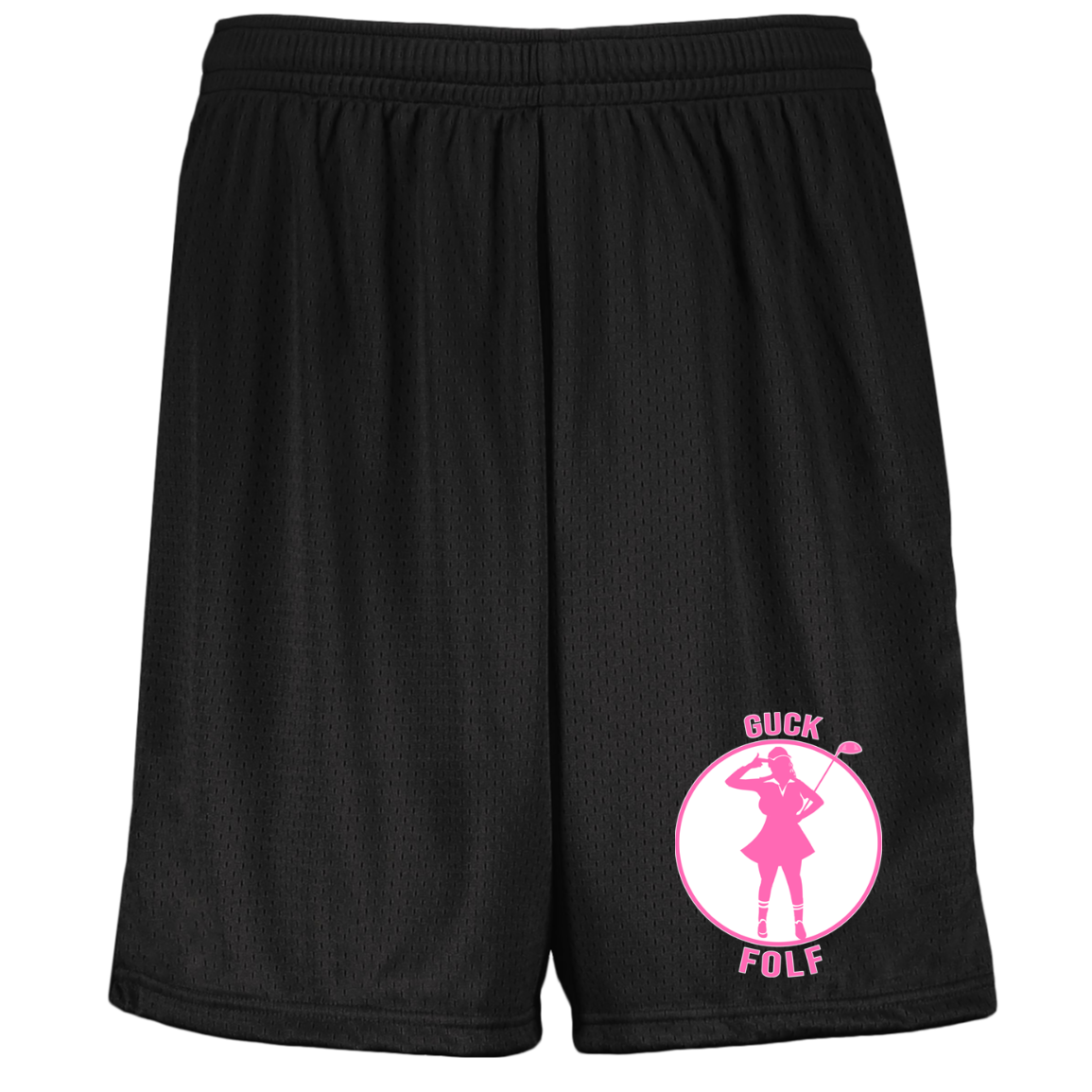 OPG Custom Design #19. GUCK FOLF. Female Edition. Youth Moisture-Wicking Mesh Shorts