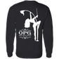 OPG Custom Design #10. Lady on Front / Flag Pole Dancer On Back. LS T-Shirt 5.3 oz.