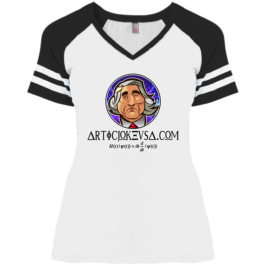 ArtichokeUSA Custom Design. Michio Kaku Fan Art. Ladies' Game V-Neck T-Shirt