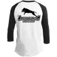 ArtichokeUSA Custom Design. Ruffing the Passer. Pitbull Edition. Male Version. 3/4 Raglan Sleeve Shirt