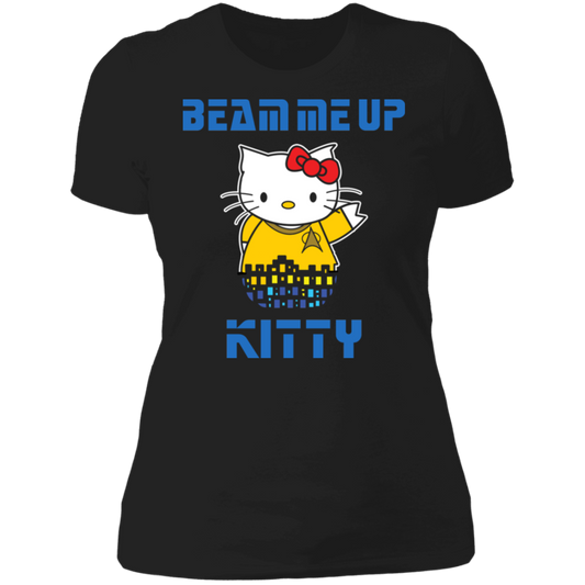 ArtichokeUSA Custom Design. Beam Me Up Kitty. Fan Art / Parody. Ladies' Boyfriend T-Shirt