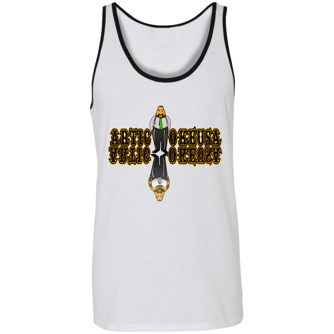 ArtichokeUSA Custom Design. Façade: (Noun) A false appearance that makes someone or something seem more pleasant or better than they really are.  Unisex Tank