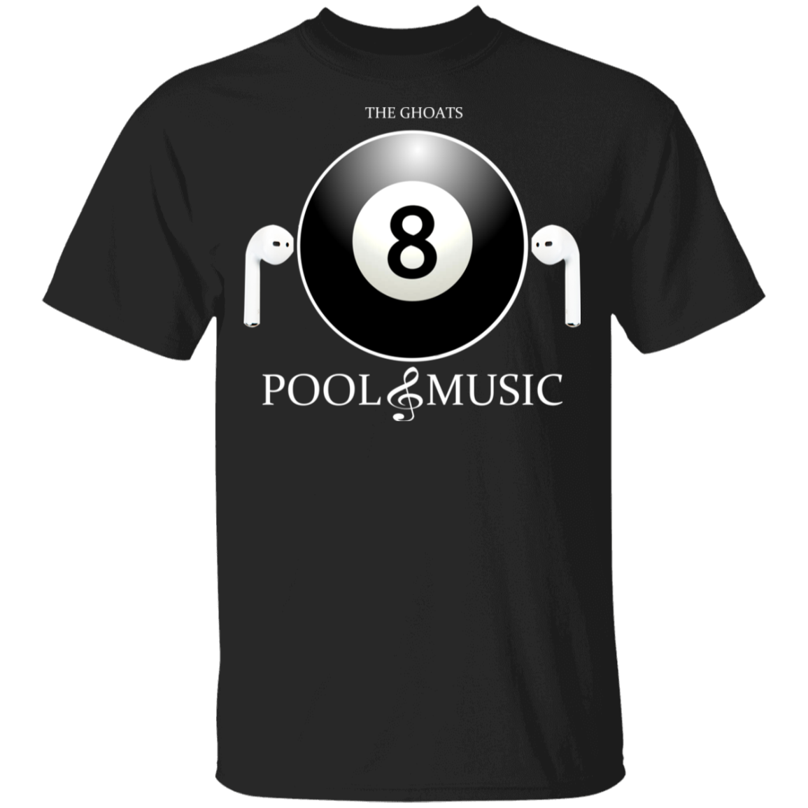 The GHOATS Custom Design. #19 Pool & Music. Youth Basic 100% Cotton T-Shirt