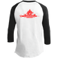 ArtichokeUSA Custom Design. Vaccinated AF (and fine). Men's 3/4 Raglan Sleeve Shirt