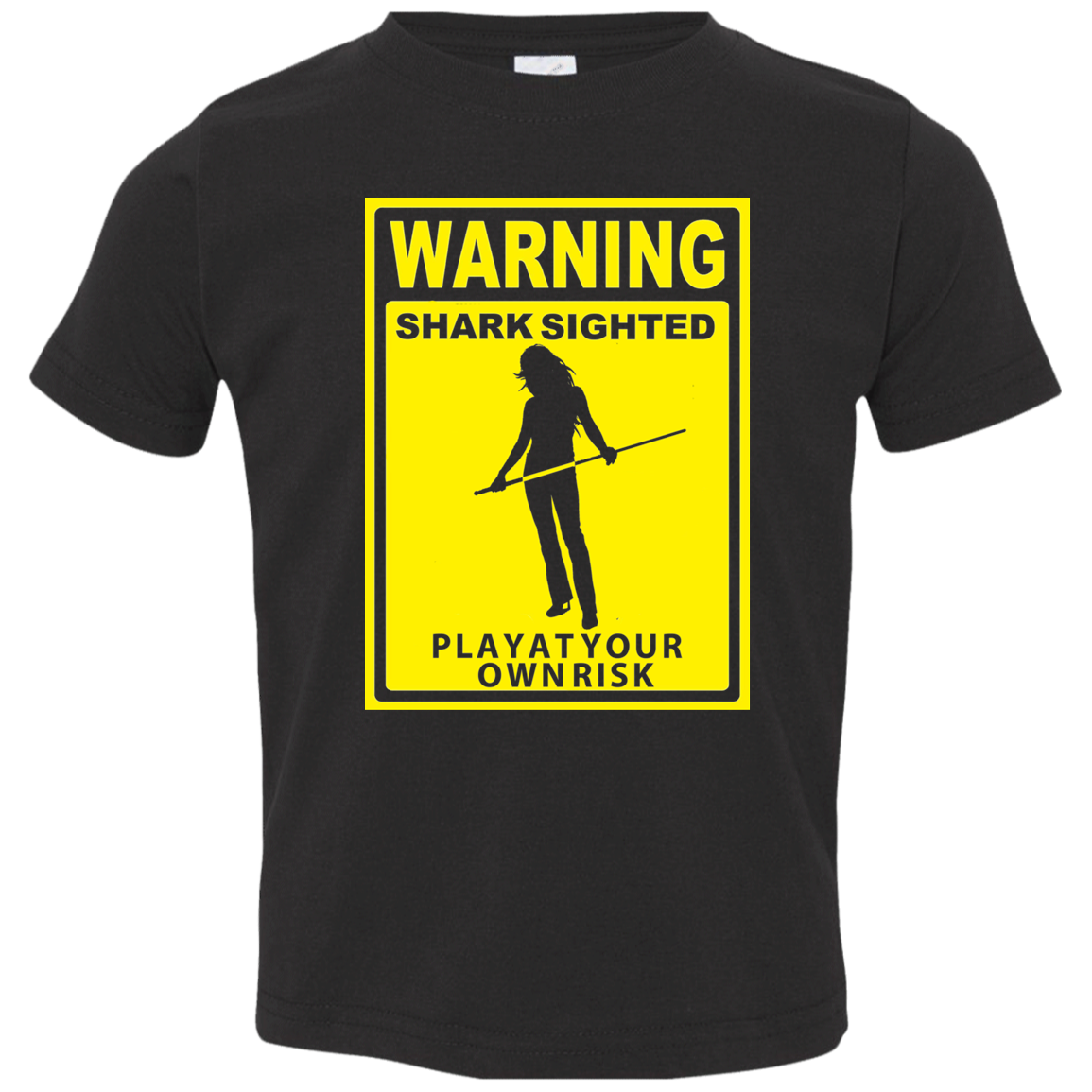 The GHOATS Custom Design. #34 Beware of Sharks. Play at Your Own Risk. (Ladies only version). Toddler Jersey T-Shirt