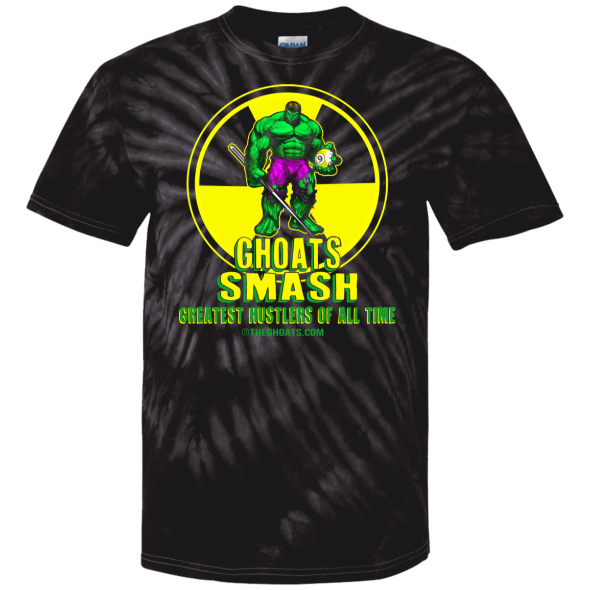 The GHOATS Custom Design. #13. GHOATS SMASH. 100% Cotton Tie Dye T-Shirt