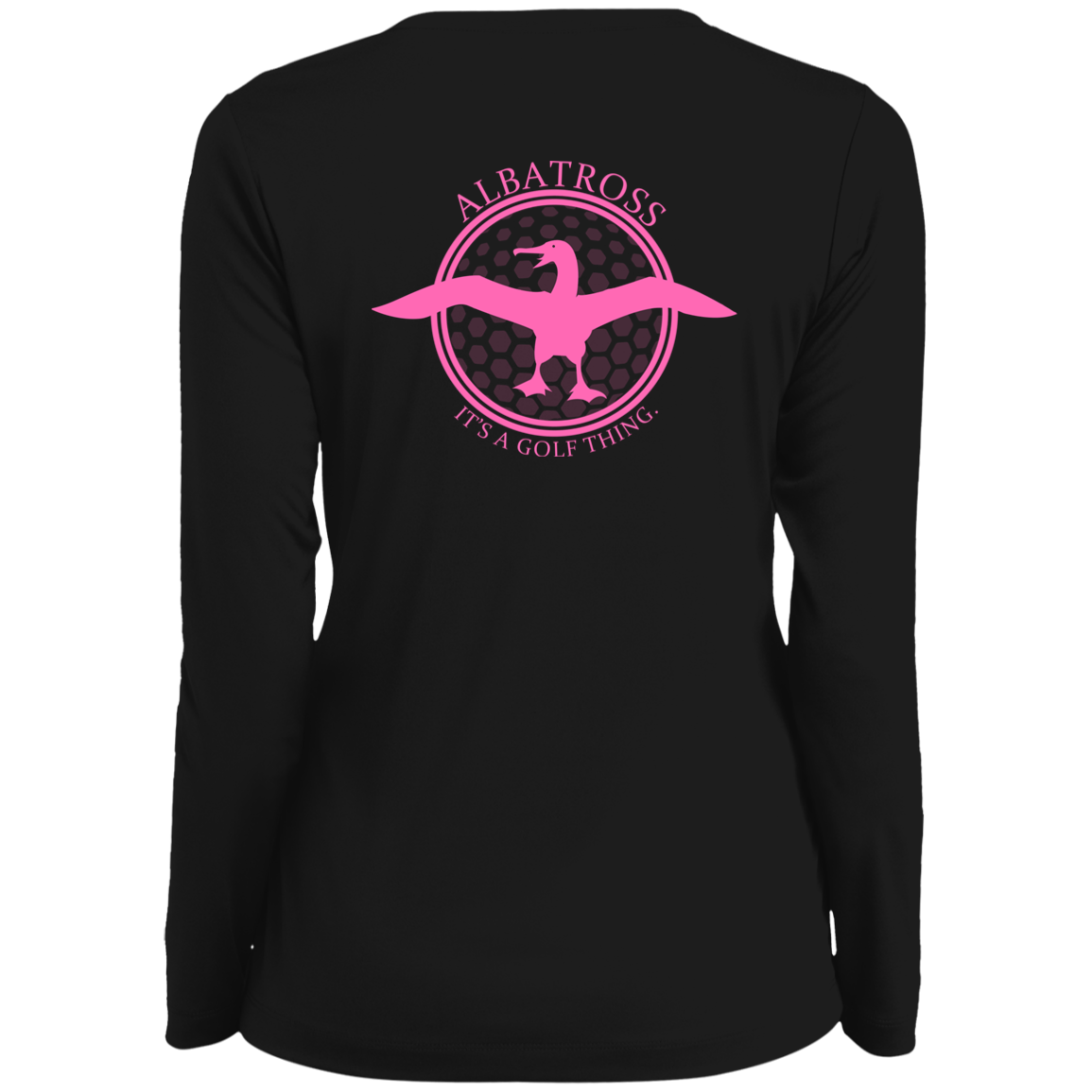 OPG Custom Artwork #1. Albatross. It's a golf thing. Ladies' 100% Polyester Wicking Knit V-Neck Tee