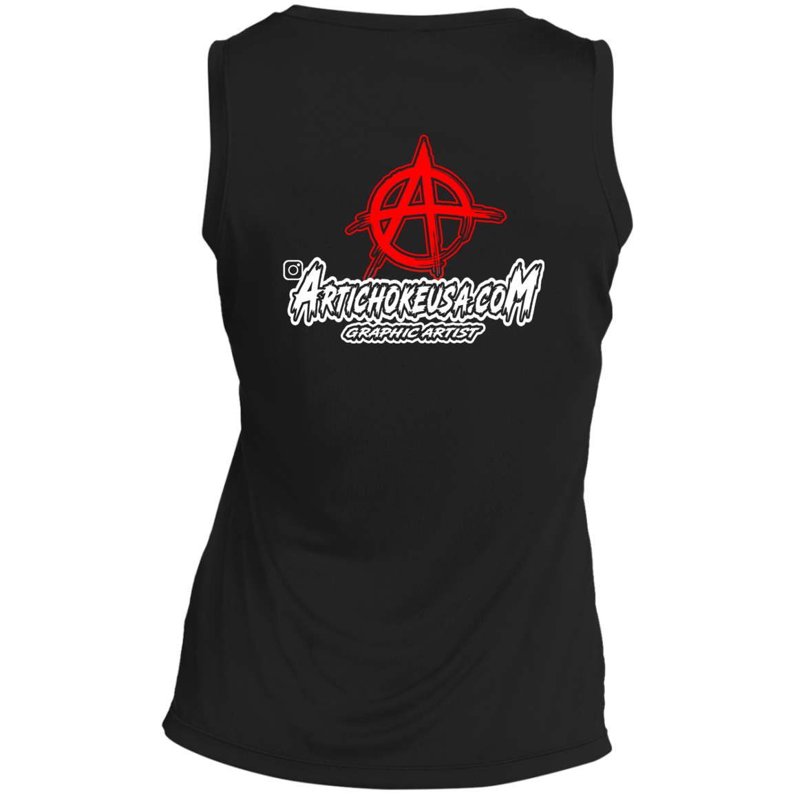 ArtichokeUSA Custom Design. RUN ART. RUN DMC Parody. Ladies' Sleeveless V-Neck