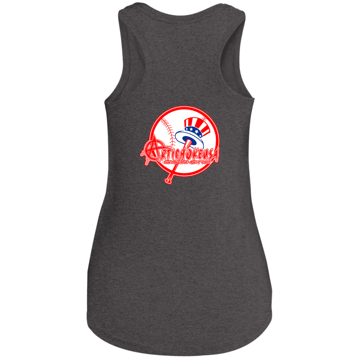 ArtichokeUSA Character and Font Design. Let’s Create Your Own Design Today. Brooklyn. Ladies' Tri Racerback Tank