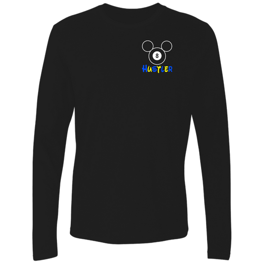 The GHOATS Custom Design #20. Look at the back. Hustle Mouse. Mickey Mouse Fan Art. Ultra Soft Fitted Men's Long Sleeve