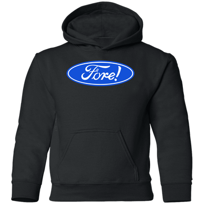 OPG Custom Design #11. Fore! Ford Parody. Youth Pullover Hoodie