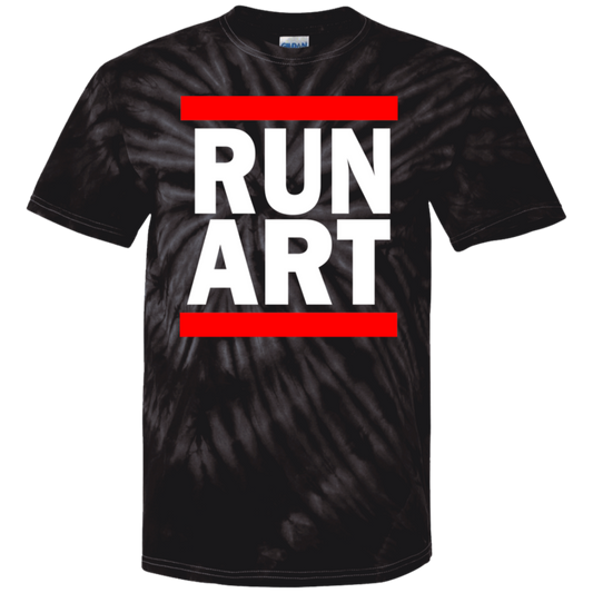 ArtichokeUSA Custom Design. RUN ART.  RUN DMC Parody. Youth Tie Dye T-Shirt