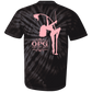 OPG Custom Design #10. Lady on Front / Flag Pole Dancer On Back. Youth Tie-Dye T-Shirt