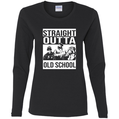 ArtichokeUSA Custom Design. Straight Outta Old School. The GOATs of Rap. Ladies' Cotton LS T-Shirt