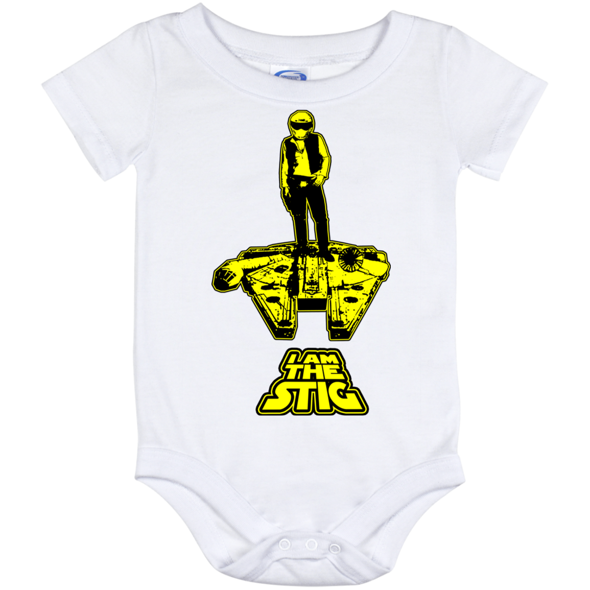 ArtichokeUSA Custom Design. I am the Stig. Han Solo / The Stig Fan Art. Baby Onesie 12 Month
