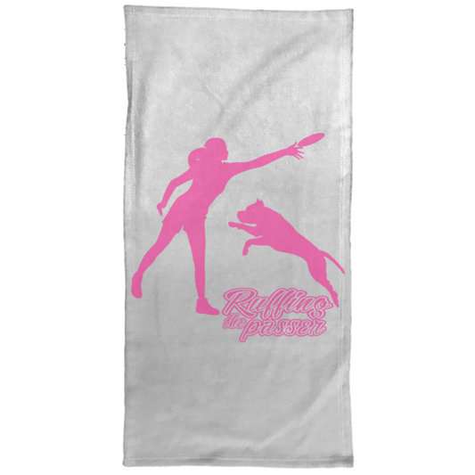 ArtichokeUSA Custom Design. Ruffing the Passer. Pitbull Edition. Female Version. Towel - 15x30