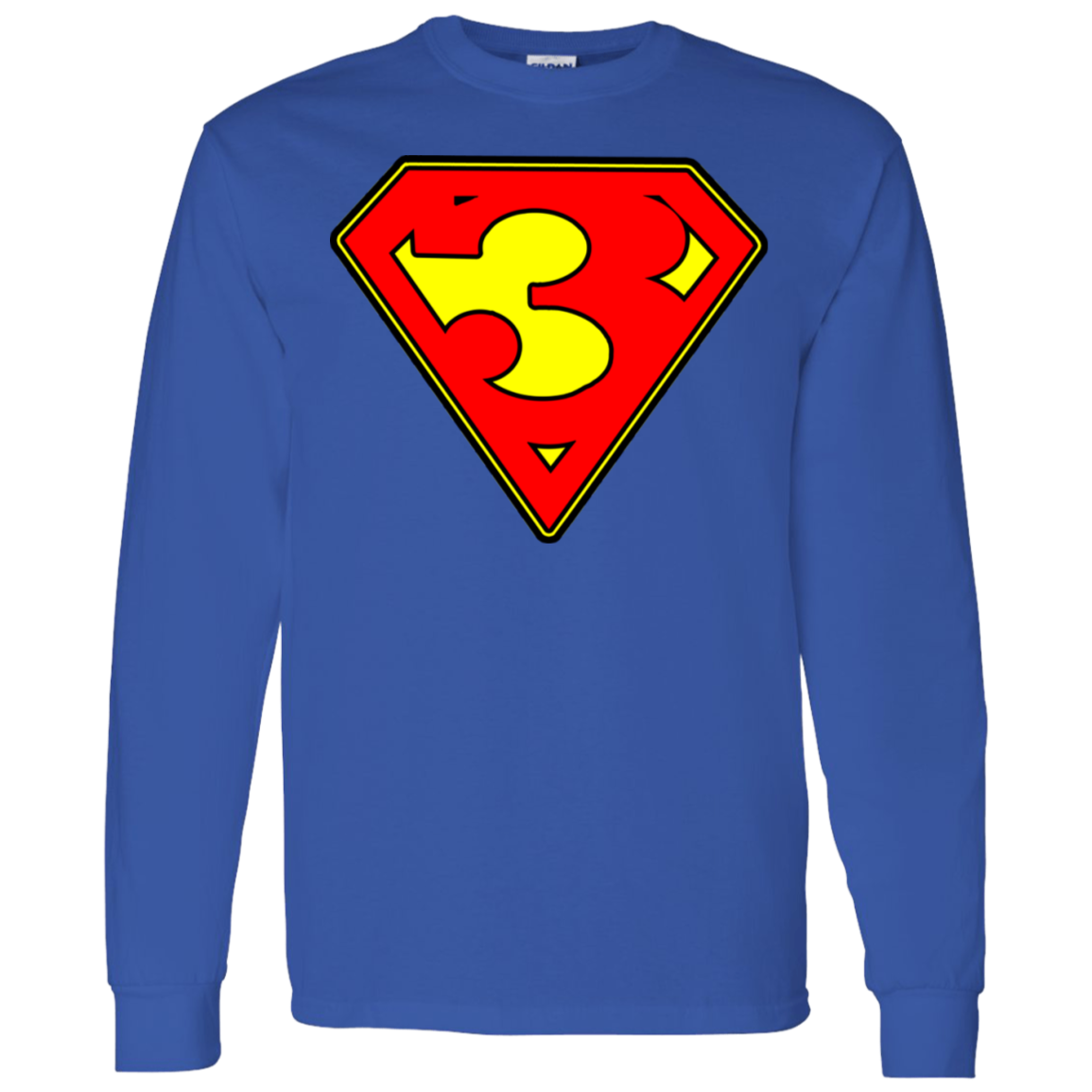 The GHOATS Custom Design. #38 Super 3. APA League. LS T-Shirt 5.3 oz.