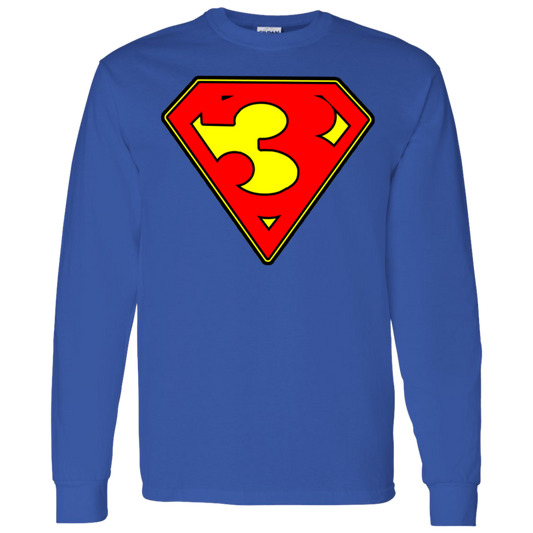 The GHOATS Custom Design. #38 Super 3. APA League. LS T-Shirt 5.3 oz.