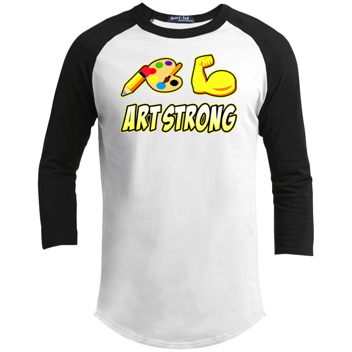 ArtichokeUSA Custom Design. Art Strong. Youth 3/4 Raglan Sleeve Shirt