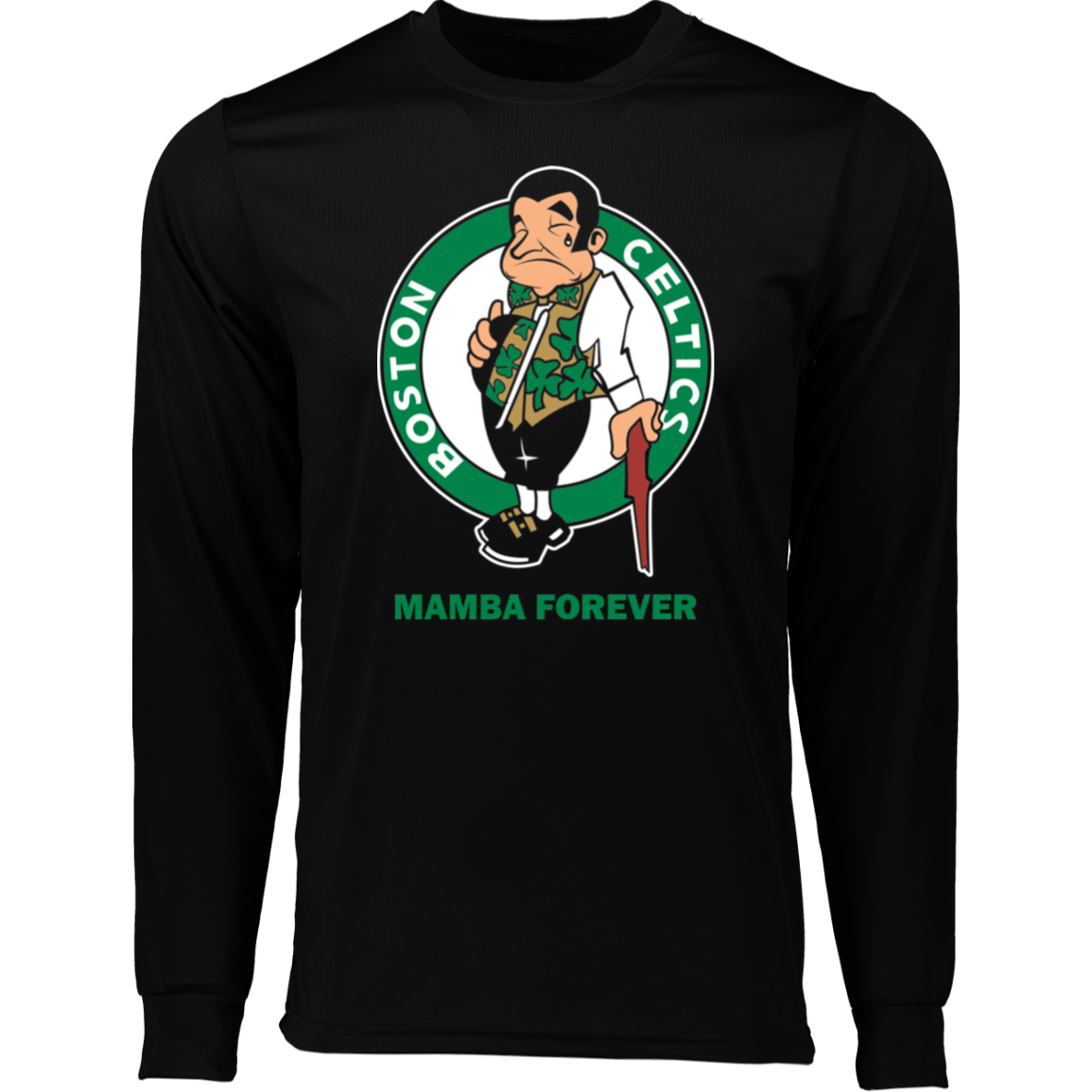 ArtichokeUSA Custom Design. RIP Kobe. Mamba Forever. Celtics / Lakers Fan Art Tribute. Long Sleeve Moisture-Wicking Tee